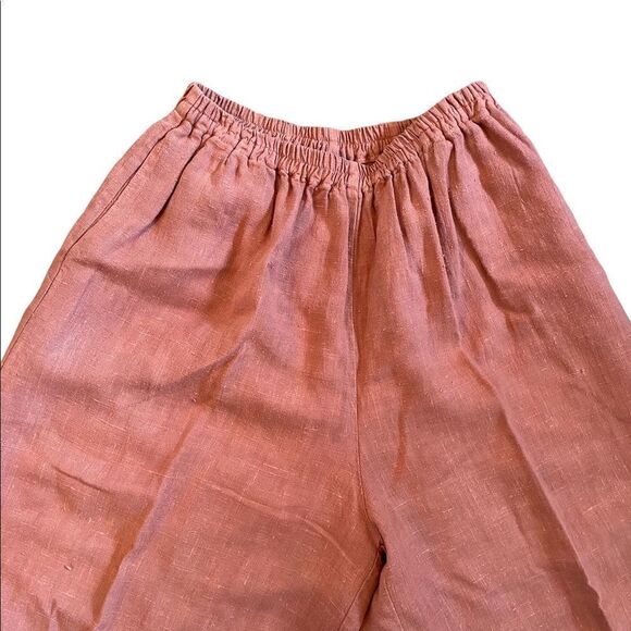 Via Uai by Pollero rose linen top and pants size M/L - Picture 11 of 11